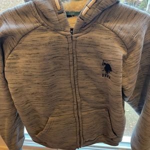 US Polo YOUTH BOYS LARGE SHERPA LINED SWEATSUIT NWOT